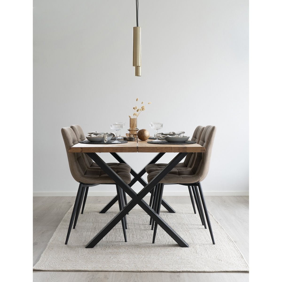 Menorca Vloerkleed - Zand, 100% gerecycled PET, 140x200 cm