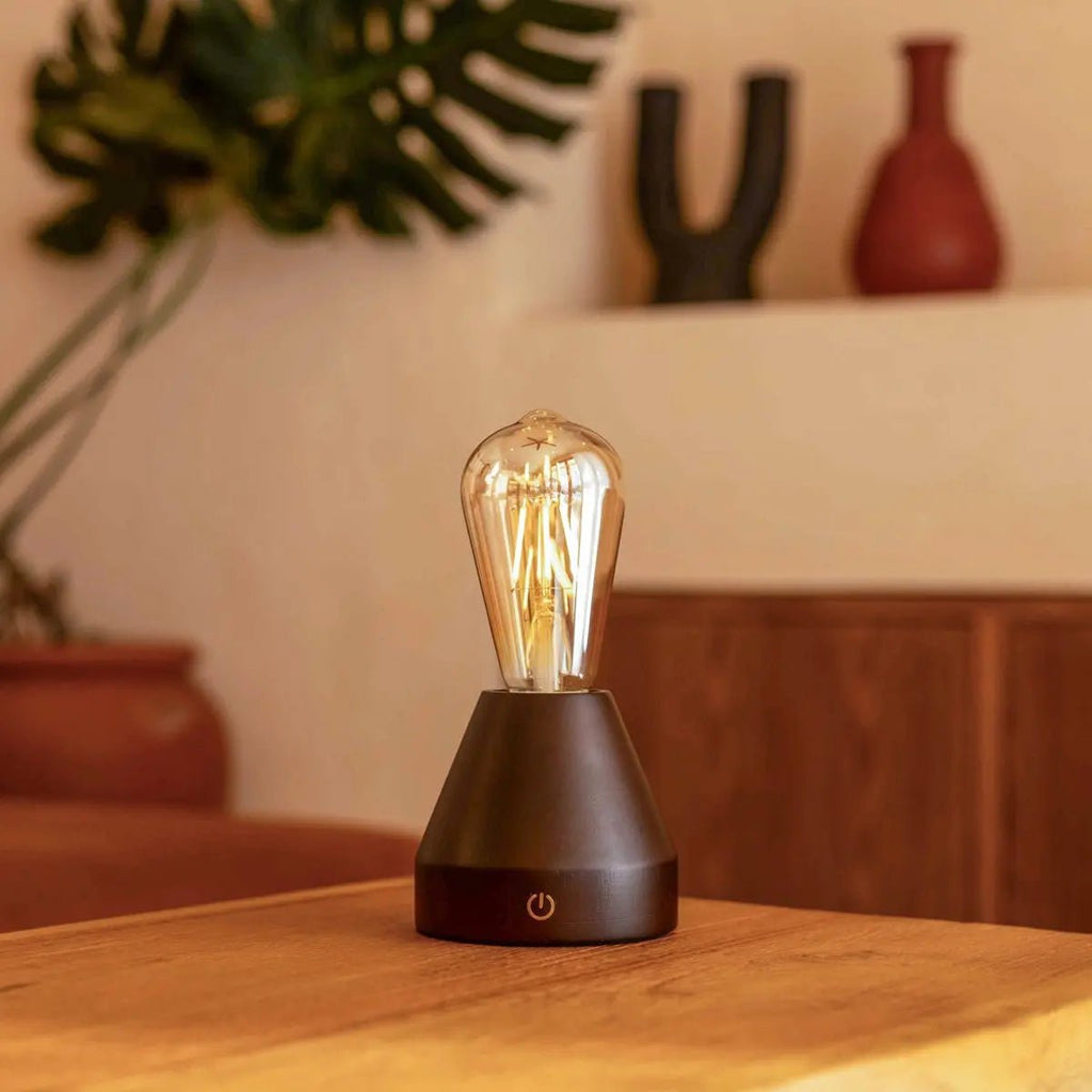 Zavi Donkerbruin Oplaadbare Tafellamp | LED, draadloos en batterijduur van 80 uur