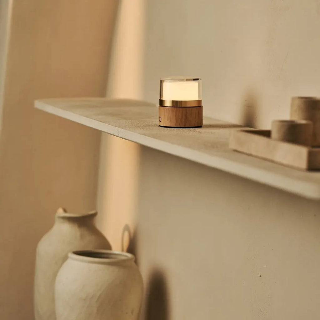 Leo Lichtbruine Draadloze Oplaadbare Lamp | Compact, dimbaar en USB-oplaadbaar