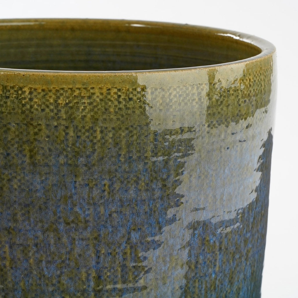 Bloempot binnen Olof Donkerblauw