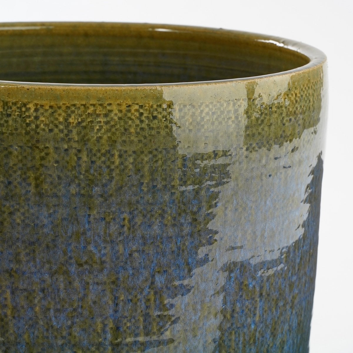 Bloempot binnen Olof Donkerblauw