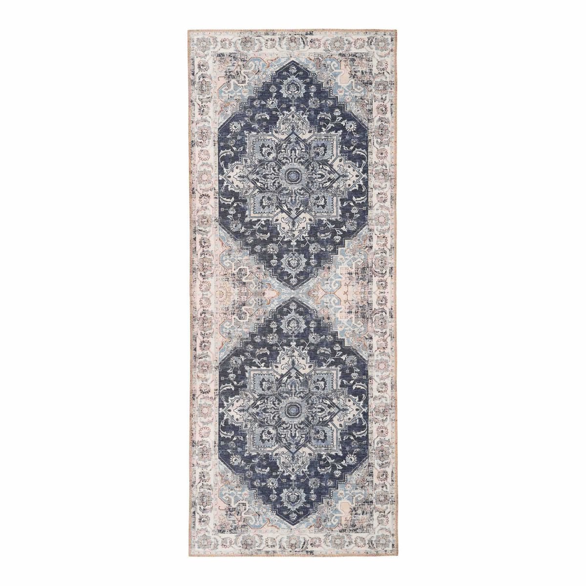 Havana Gangloper - Chenille Polyester, Blauw - 80x200 cm