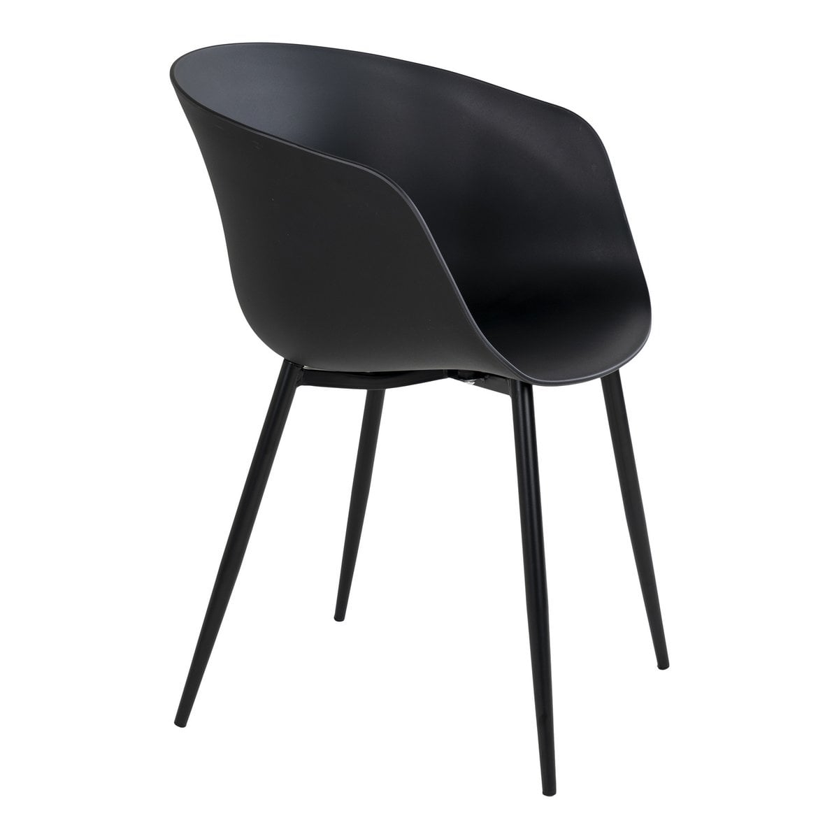 Roda Eetkamerstoel - Zwart, PP/Staal, 53x54,5x79 cm - Set van 2