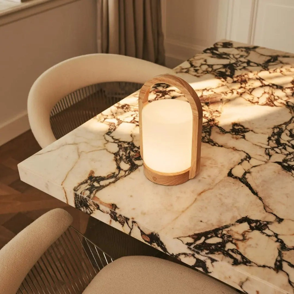 George Lichtbruine Houten Oplaadbare Lamp | Modern, veelzijdig en 3 lichtmodi