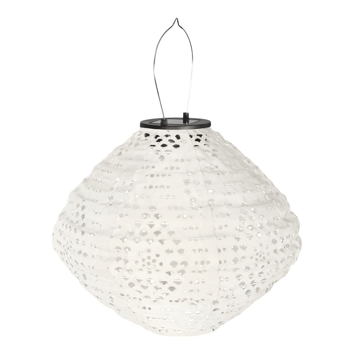 Harwood Led Lantern - White, oplaadbare zonne -lantaarn, 30x30x26,5 cm