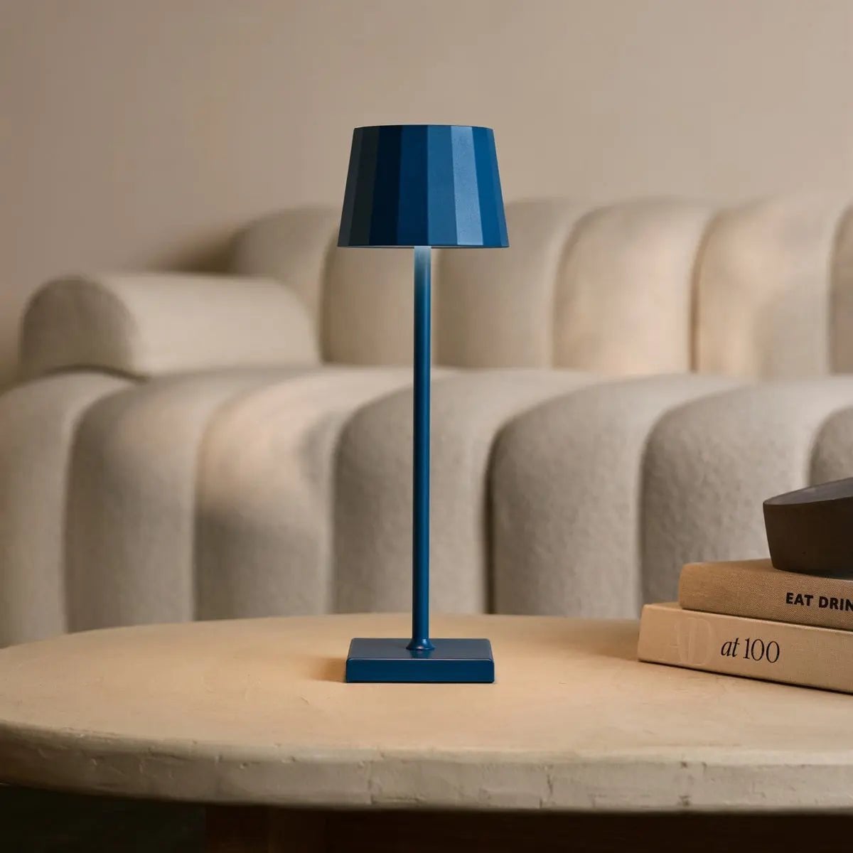 William Delfts Blauw Oplaadbare Tafellamp | Dimbaar, opladen via USB-C, 120 uur