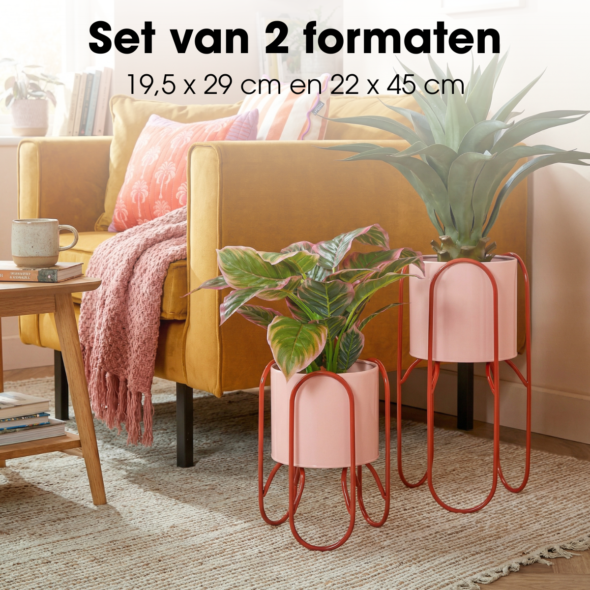 Bloempot binnen Donau Roze