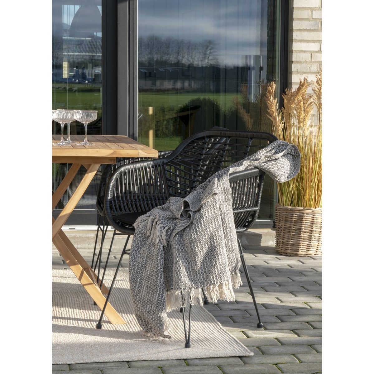 Menorca Vloerkleed - Zand, 100% gerecycled PET, 140x200 cm