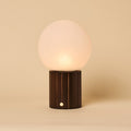 Nadine Dark Brown Rechargeable Table Lamp | 3 Light Colors, Modular Lampshade & Cordless