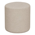 Ejby Poef - Beige, polyester/multiplex/grenenhout, 34x34x36 cm