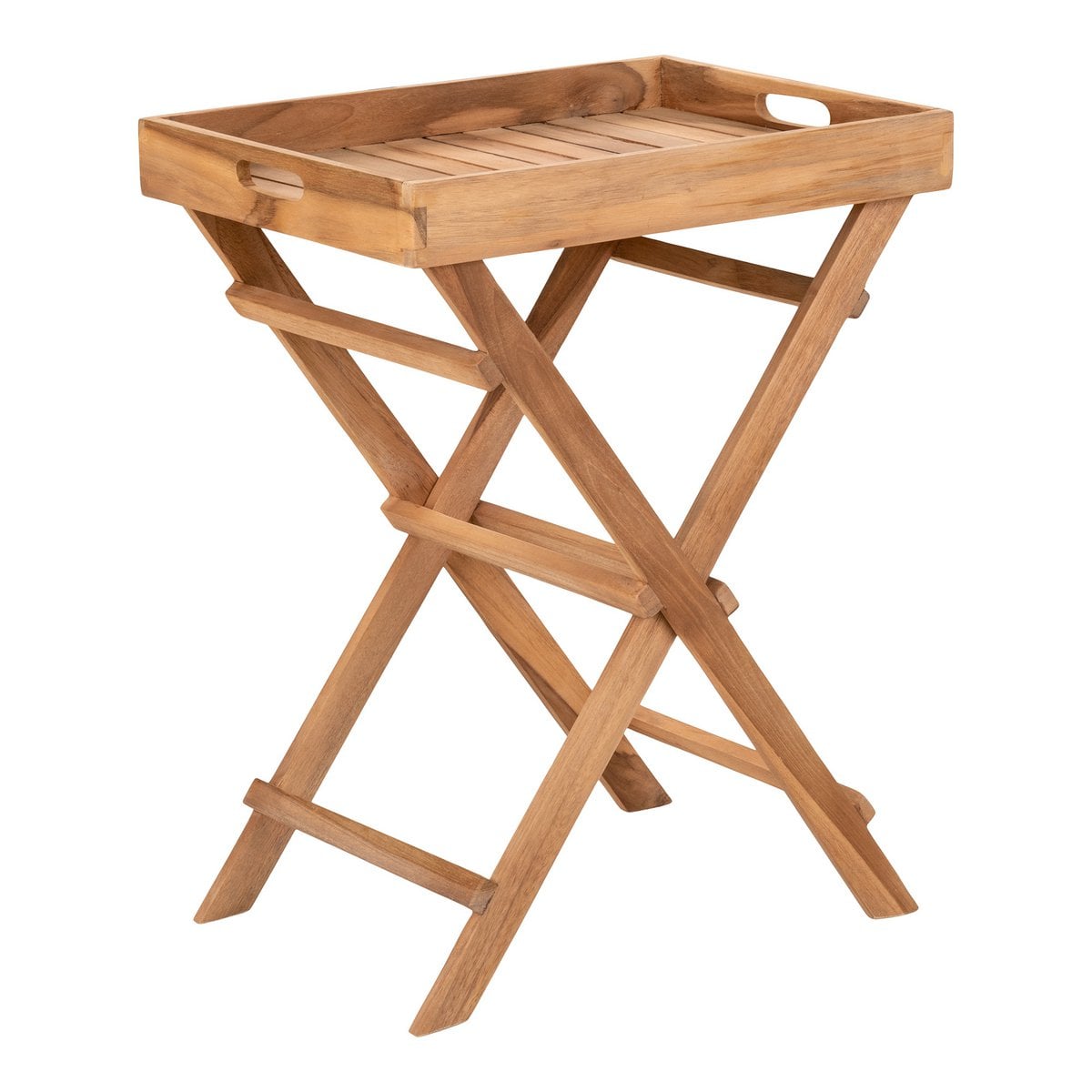 Ronda Dienbladtafel - Natuurlijk, Teak, 29x39x49,5 cm