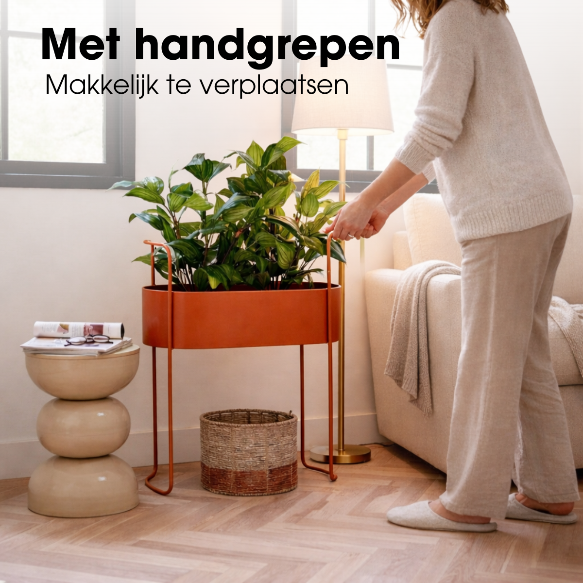 Bloempot binnen Moritz Rood