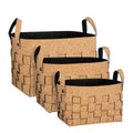 Opbergmand set  Bruin