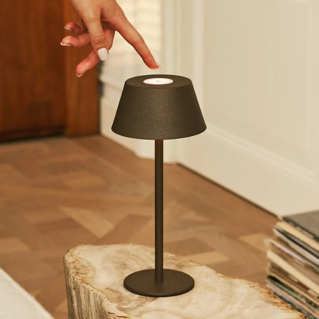 Milou Mokka Bruin Tafellamp zonder Kabel | Modern, design en 3 lichtmodi