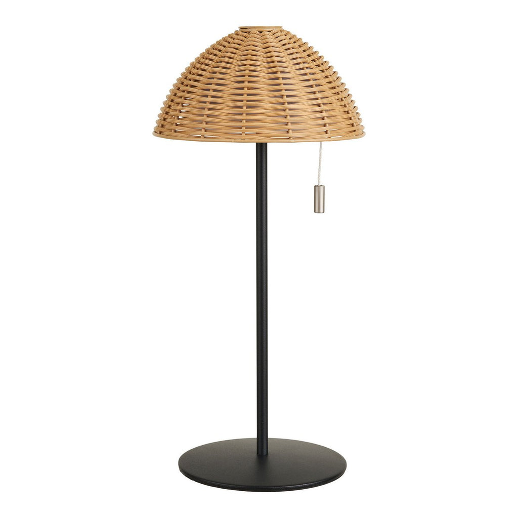 Wigan LED Tafellamp, metaal, oplaadbaar, natuur/zwart