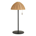 Wigan LED Tafellamp, metaal, oplaadbaar, natuur/zwart