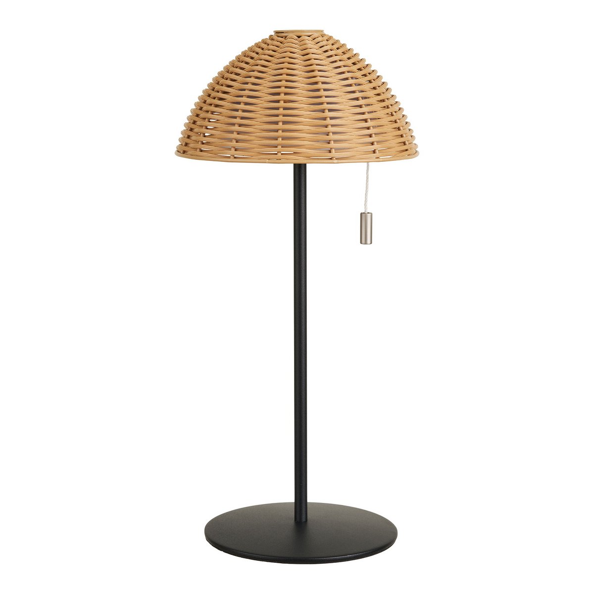 Wigan LED Tafellamp, metaal, oplaadbaar, natuur/zwart