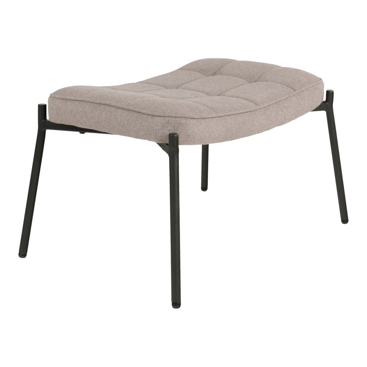 Glasgow Voetsteun - Steen, Polyester/Genenhout/Staal, 41x61x36 cm