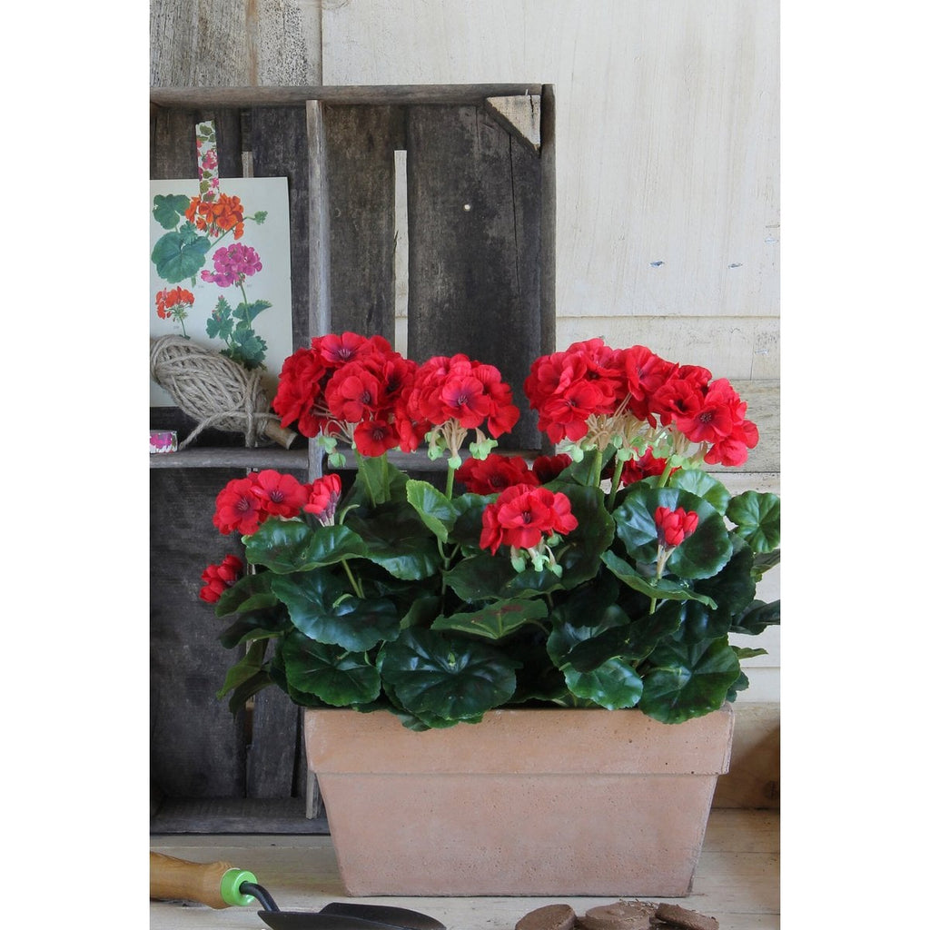 Kunstplant Geranium Donkerroze