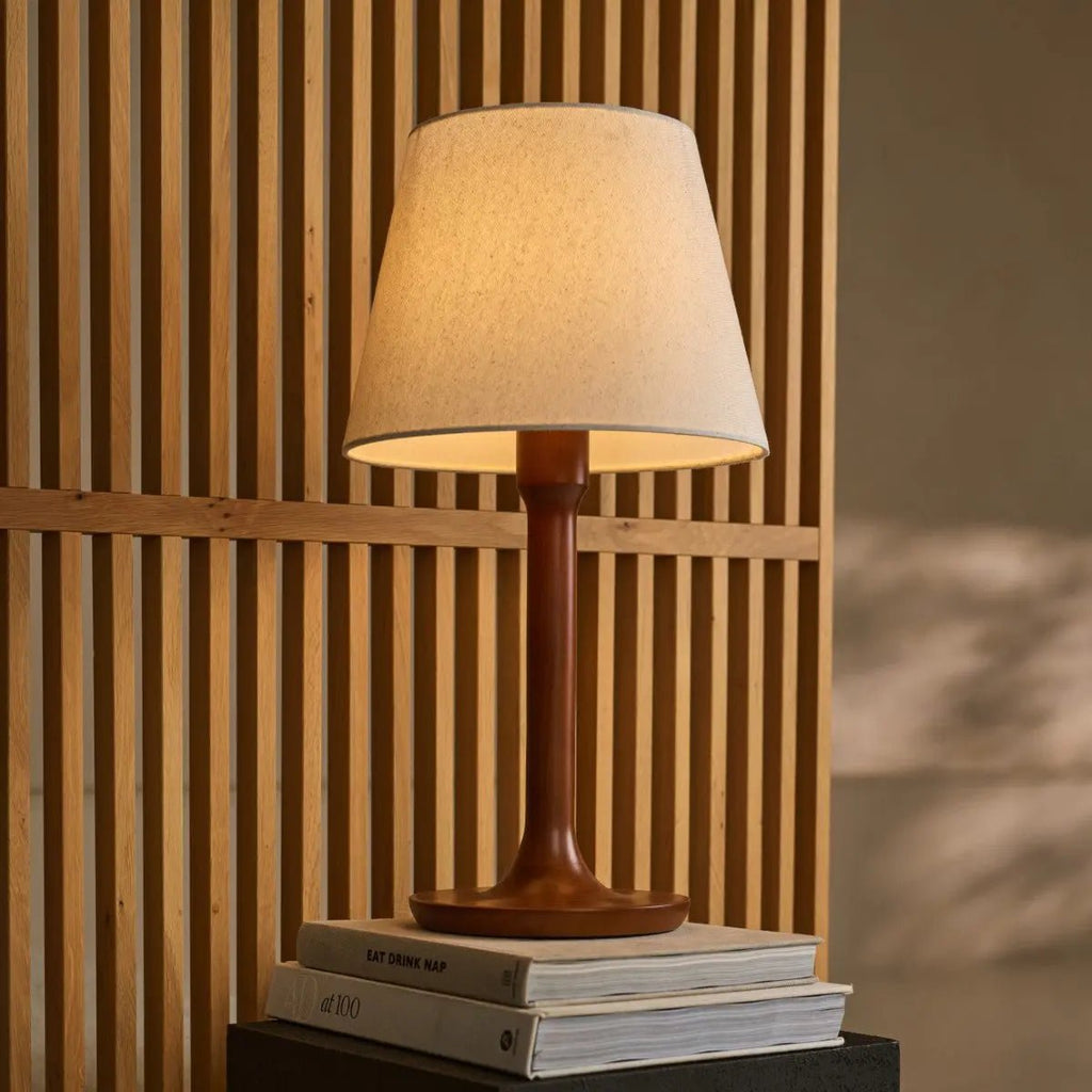 Nova Kastanjebruine Houten Lamp | Stijlvolle verlichting
