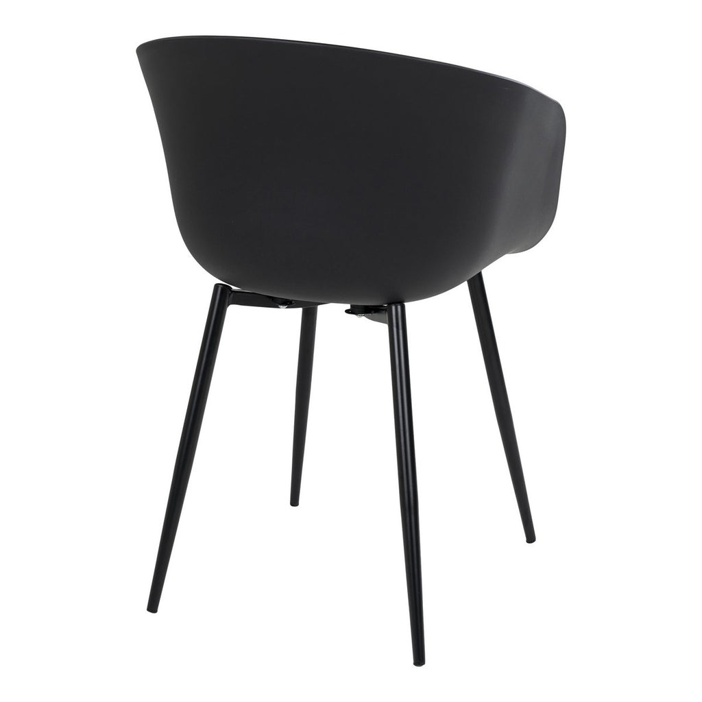 Roda Eetkamerstoel - Zwart, PP/Staal, 53x54,5x79 cm - Set van 2