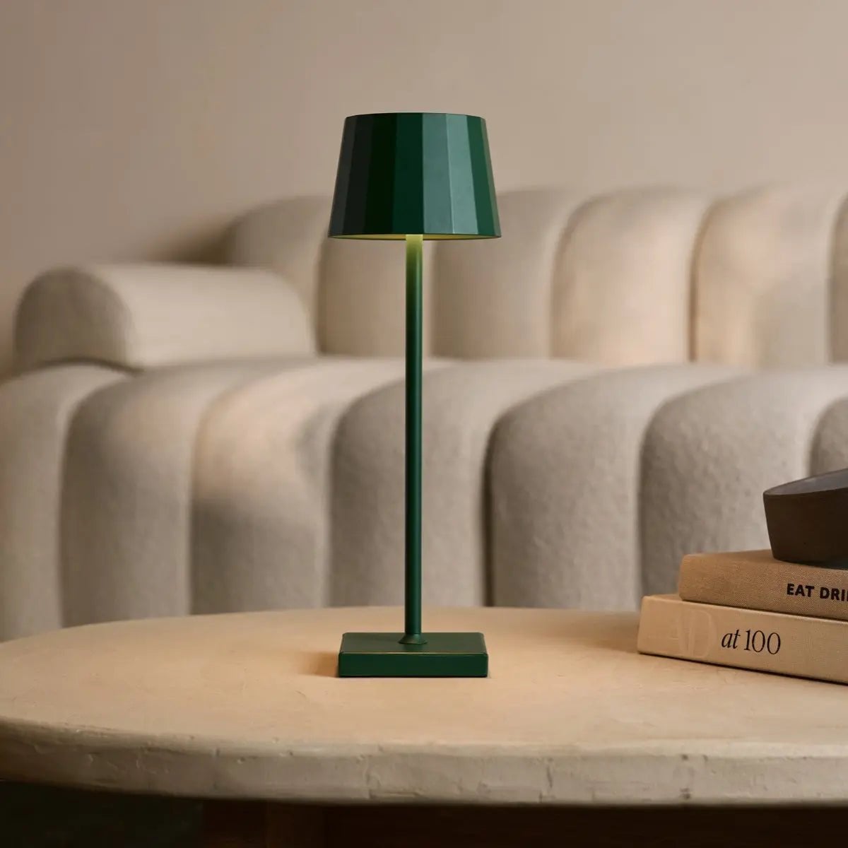 William Pine Green oplaadbare tafellamp | USB-C, dimbaar, batterijduur van 120 uur