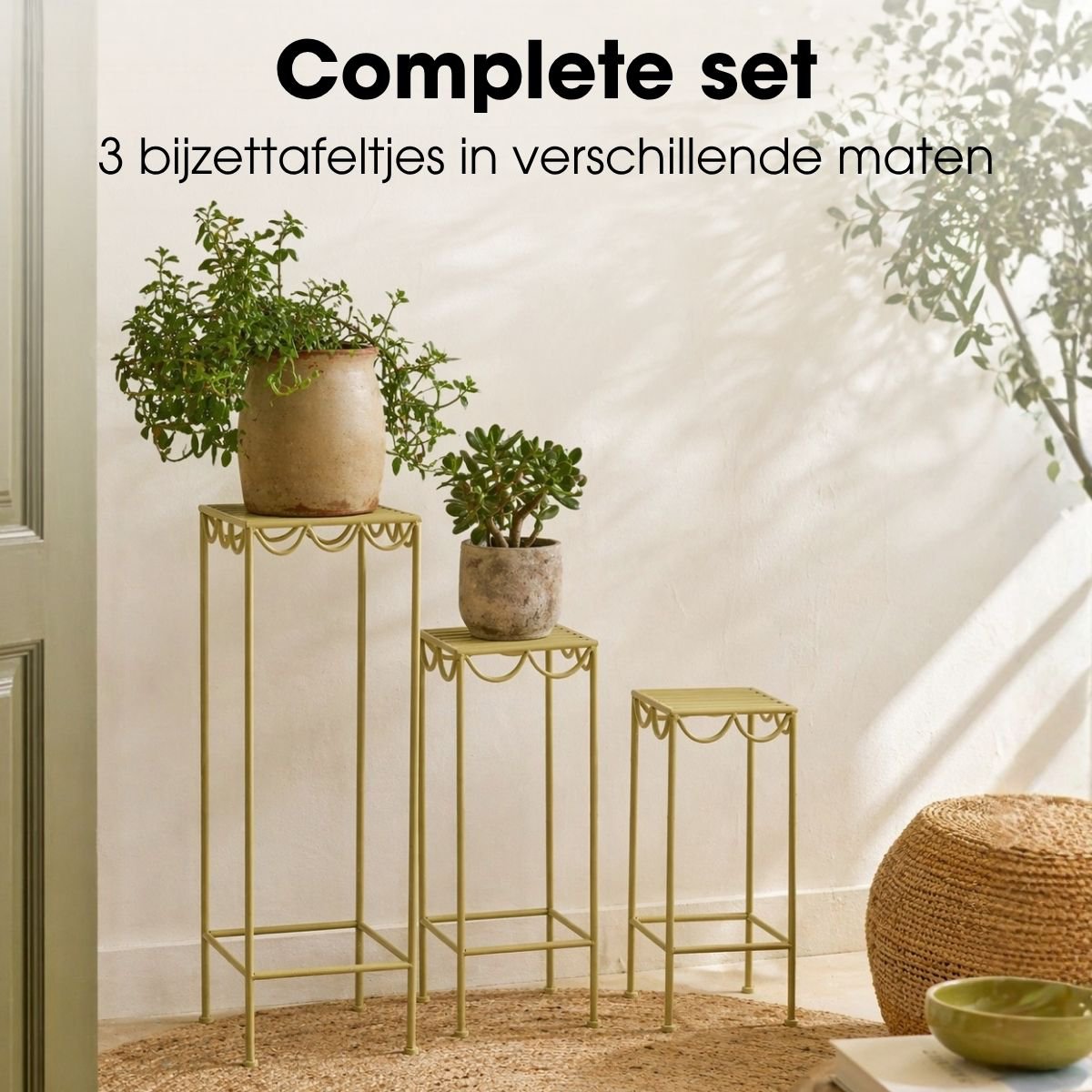 Plantenstandaard buiten Rosalie Lichtgroen