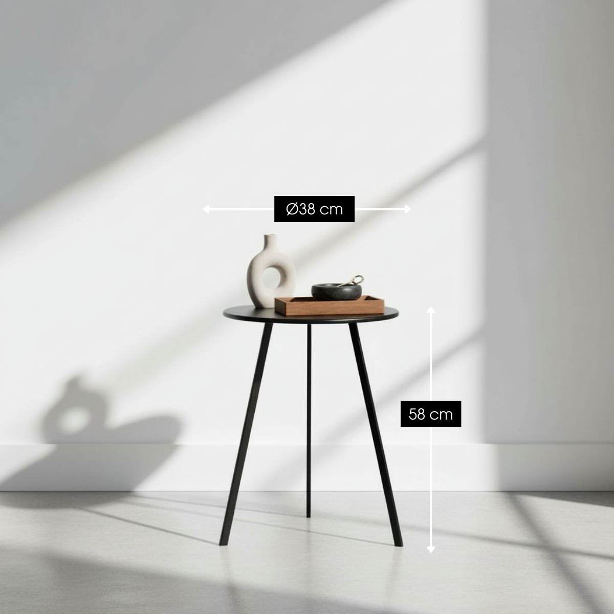 Bijzettafel buiten Seatle Zwart