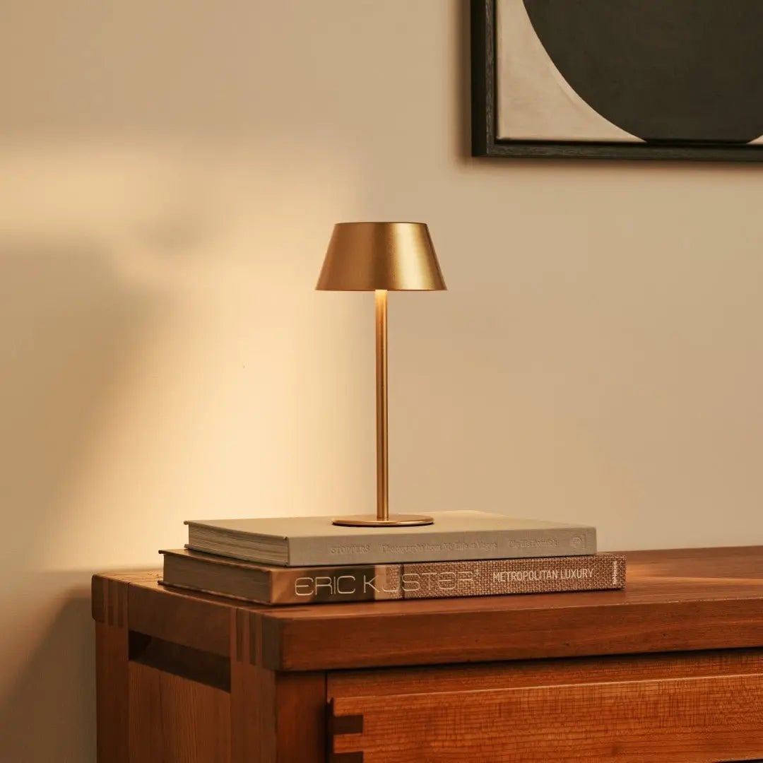 Milou Gold Tafellamp zonder Kabel | Modern, design en 3 lichtmodi