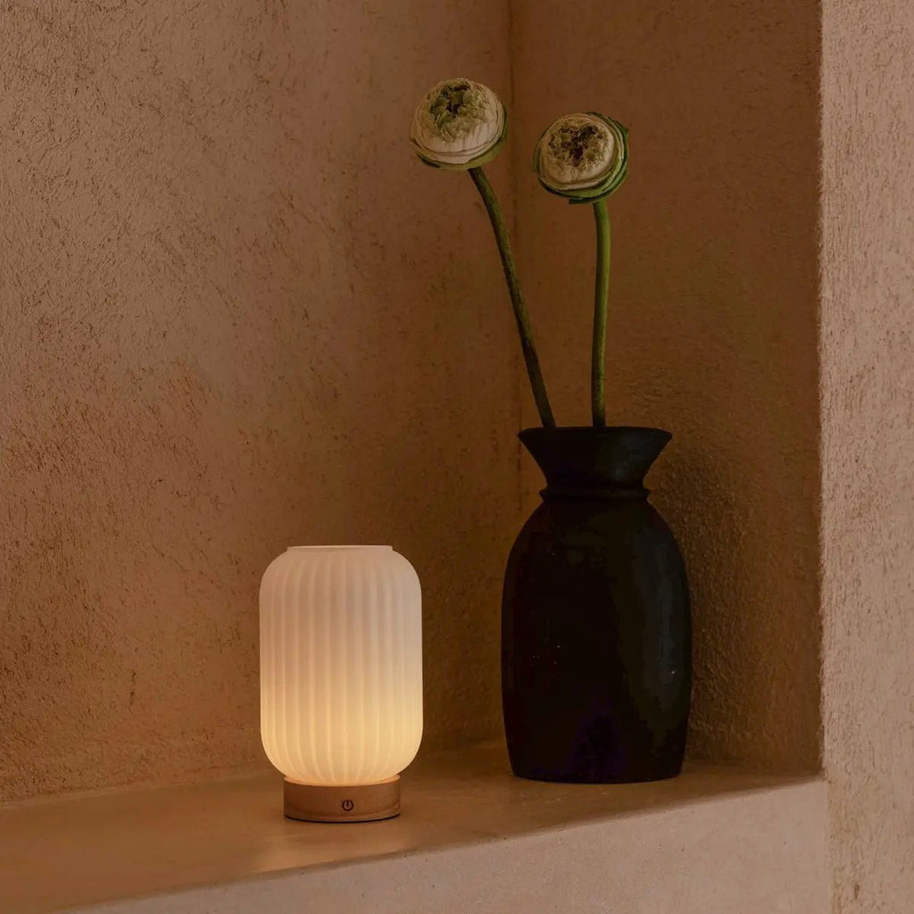 Lilly Lichtbruine Unieke Oplaadbare Lamp | 3 lichtmodi, dimbaar en batterijduur van 100 uur