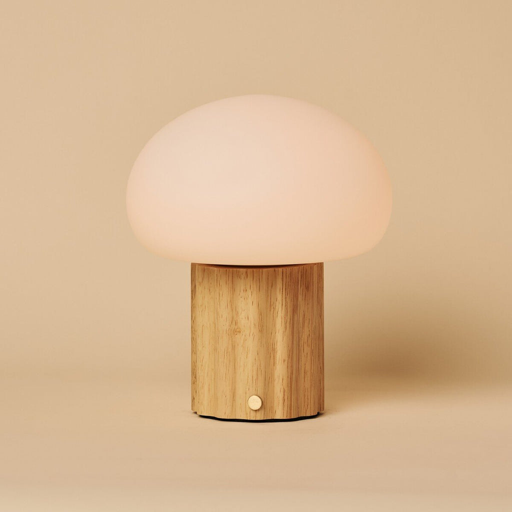 Jord Light Brown Rechargeable Table Lamp | Cordless, Unique & Up to 100 Hours of Light