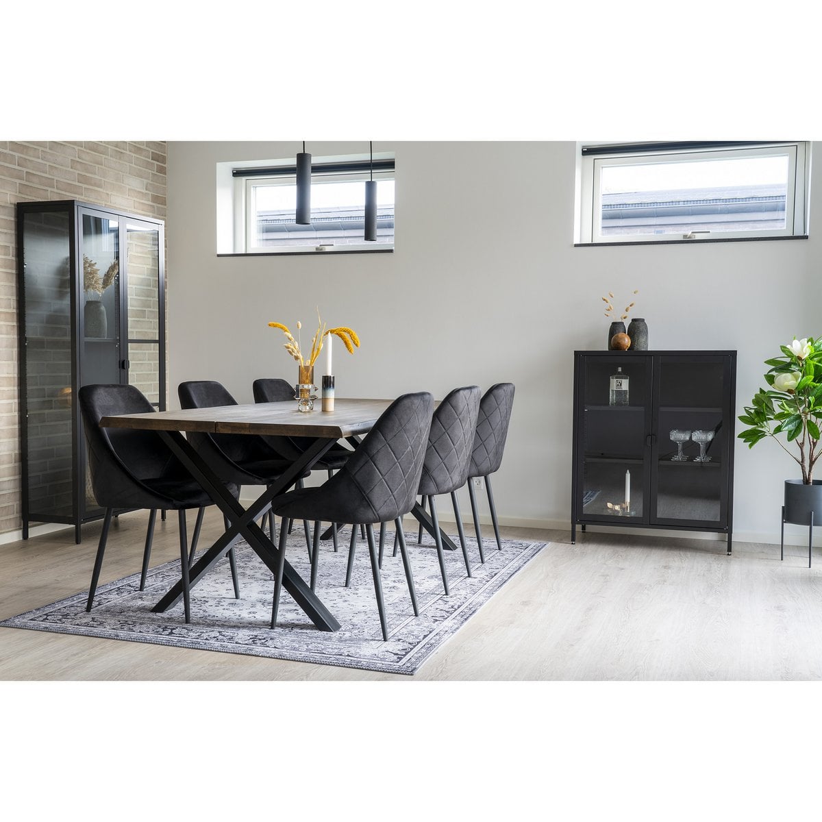 Havana Vloerkleed - Zwart/Wit, Chenille Polyester, 160x230 cm