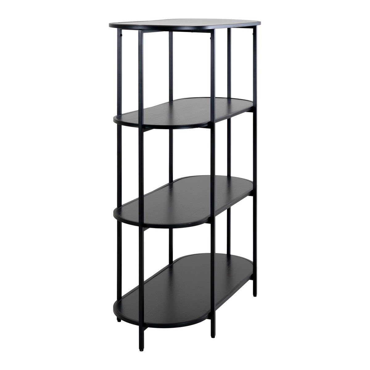 Vita Plank - Zwart, Staal/spaanplaat/melaminefolie, 85x36x111 cm