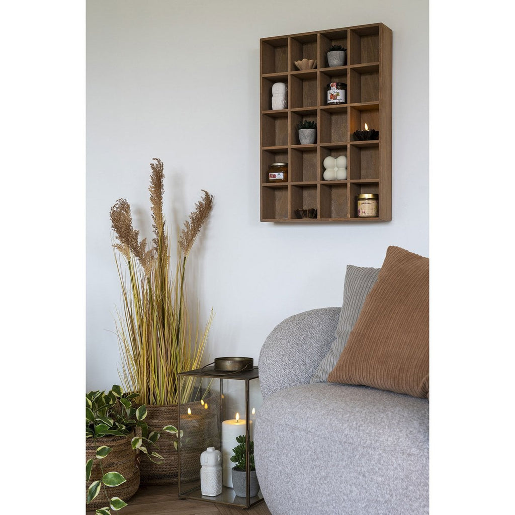 Moss Wandplank - Natuurlijk bruin, grenenhout, 44x10x63cm