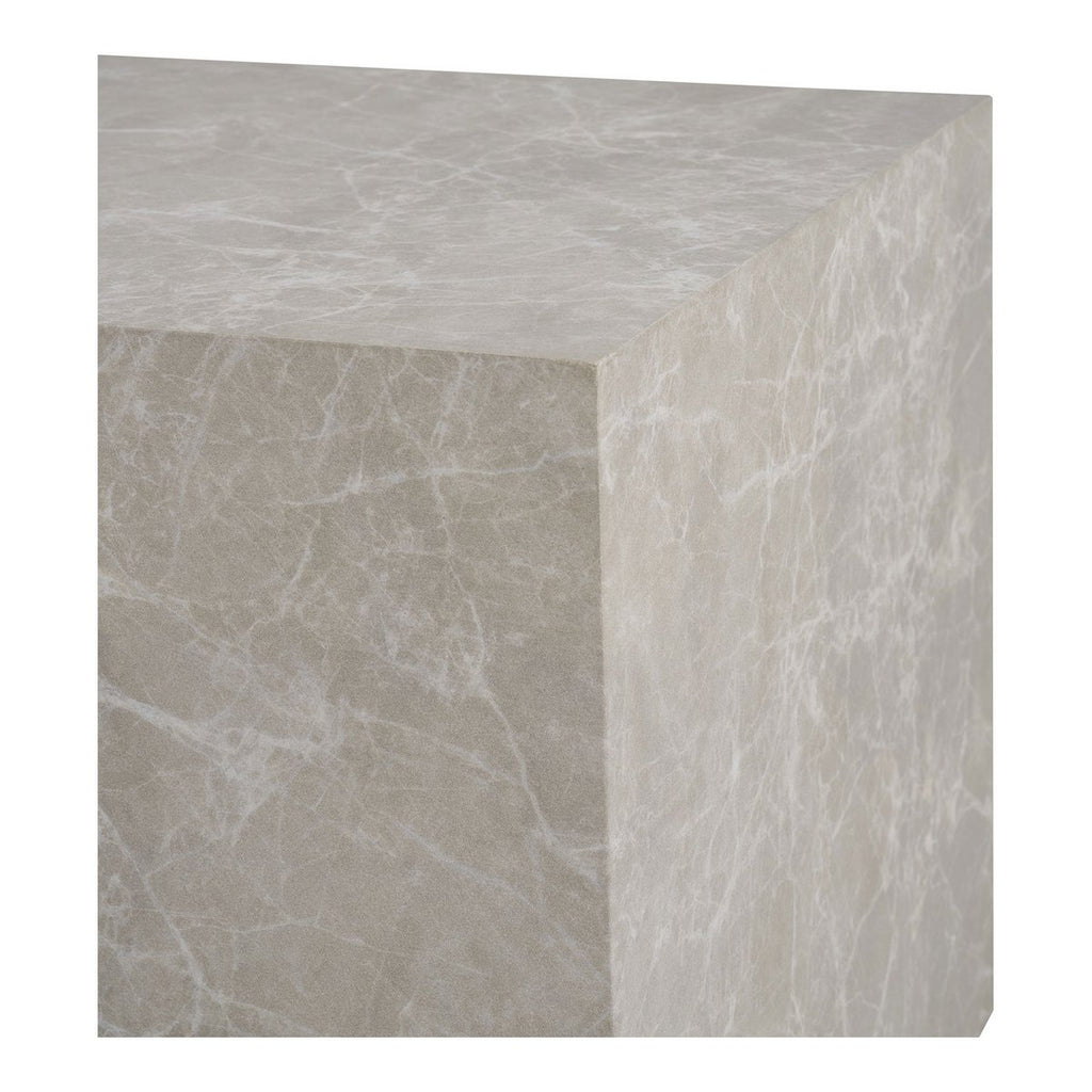 Praagse salontafelset - Beige, marmerlook, MDF, decorpapier, set van 2