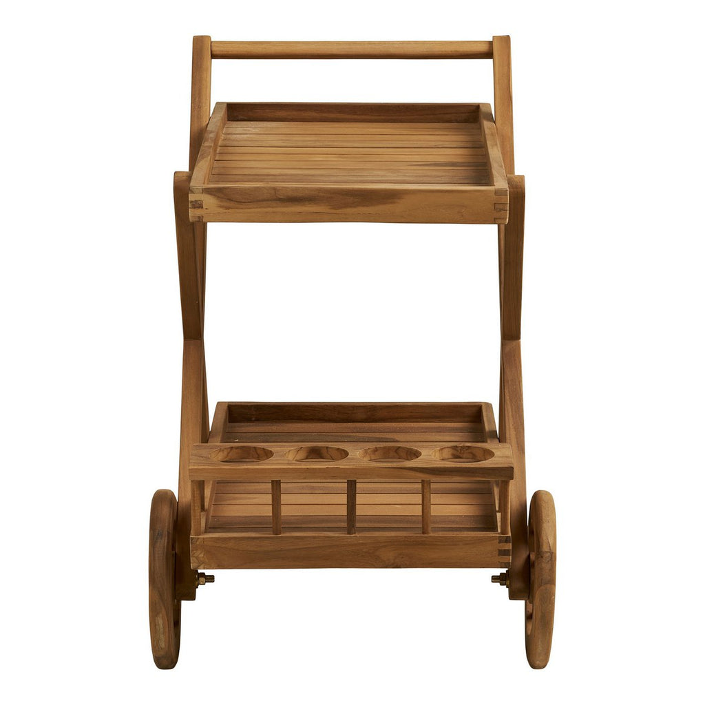 Pasaku Theewagen, teak, naturel, 86x50x81 cm