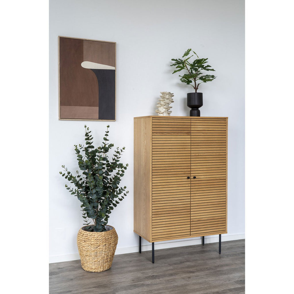 Eucalyptusboom - Groen, PE-kunststof, polyester, draad, cement, 120 cm