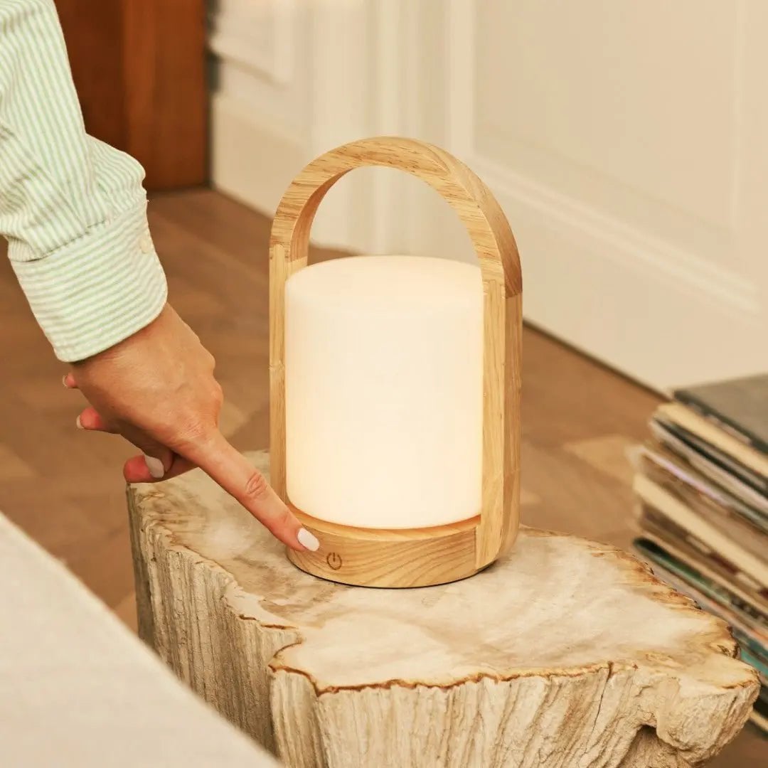 George Lichtbruine Houten Oplaadbare Lamp | Modern, veelzijdig en 3 lichtmodi