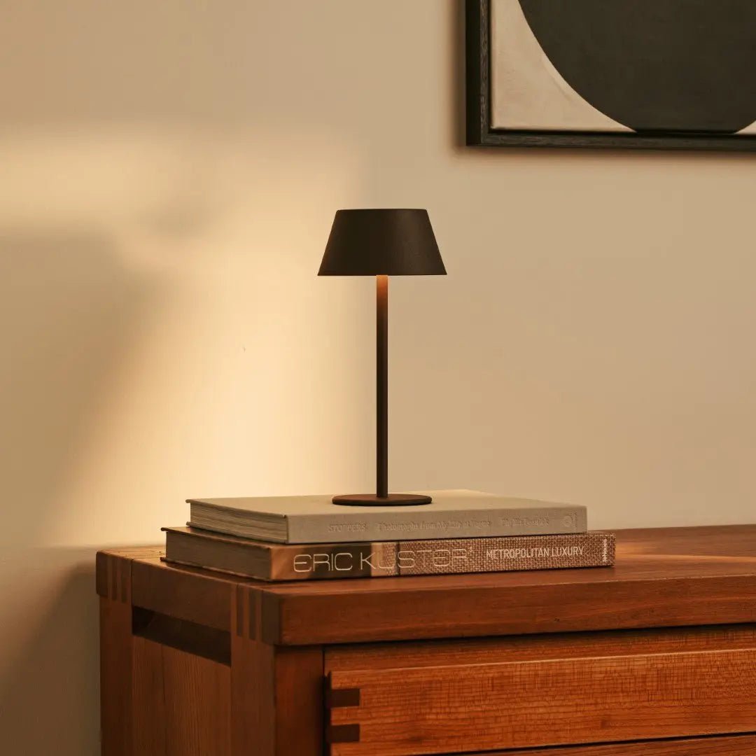 Milou Mokka Bruin Tafellamp zonder Kabel | Modern, design en 3 lichtmodi