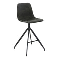 Monaco Counter Chair - Grijs, Microvezel/Staal, 51x44x96 cm - Set van 2