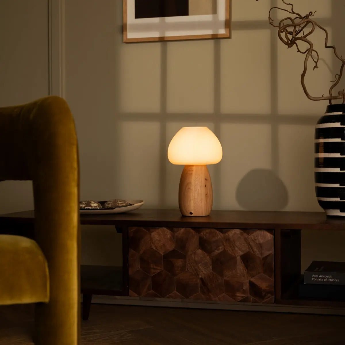 Beer Lichtbruin Oplaadbare Lamp | Draadloos, dimbaar en batterijduur tot 100 uur