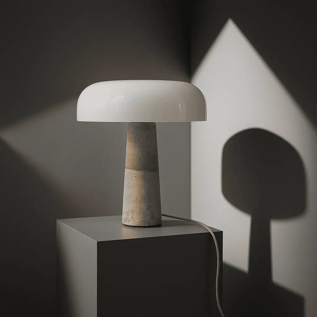 Emily travertijnlamp | Elegant ontwerp met glazen kap