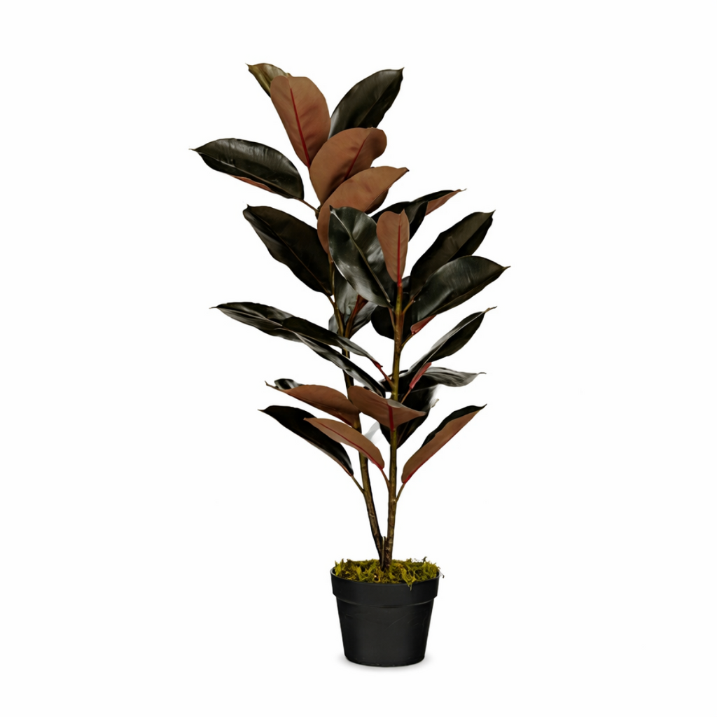 Kunstplant Rubberplant Rood