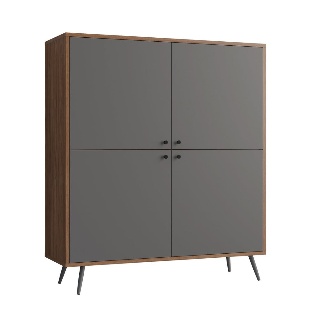 Dressoir walnoot/grijs