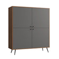 Dressoir walnoot/grijs