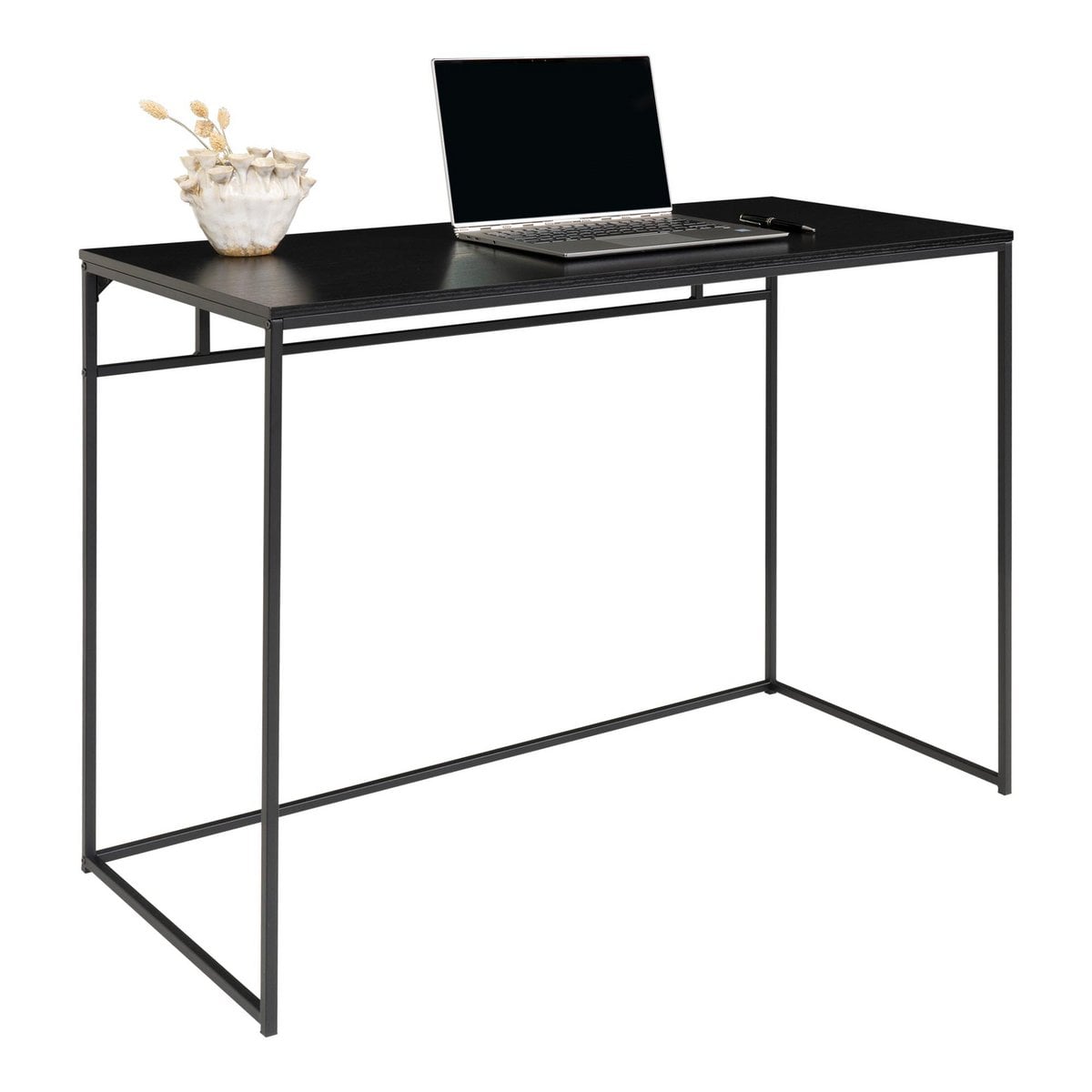 Vita Bureau - zwart, staal, 100x45x75cm