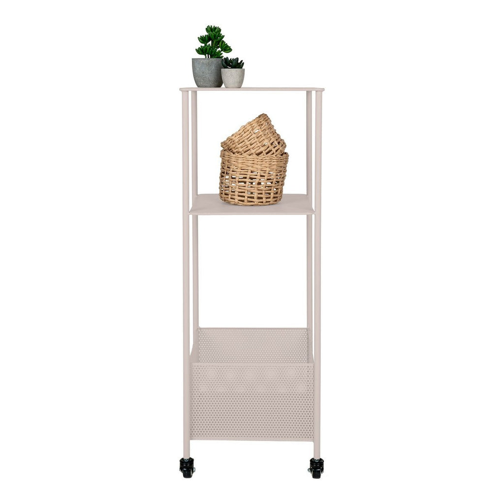 Torres Metalen Kar - Staal, Grijs, 3 planken, 35x35x100 cm