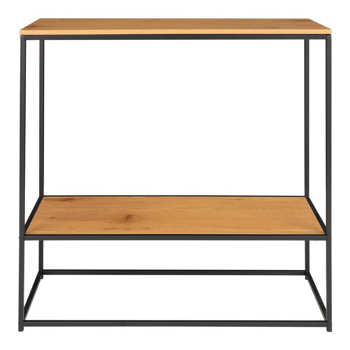 Vita Consoletafel - eikenlook, zwart, 80x36x80cm