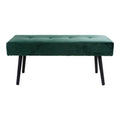 Skibybank - Fluweel, Staal, Groen - 100x35x44 cm