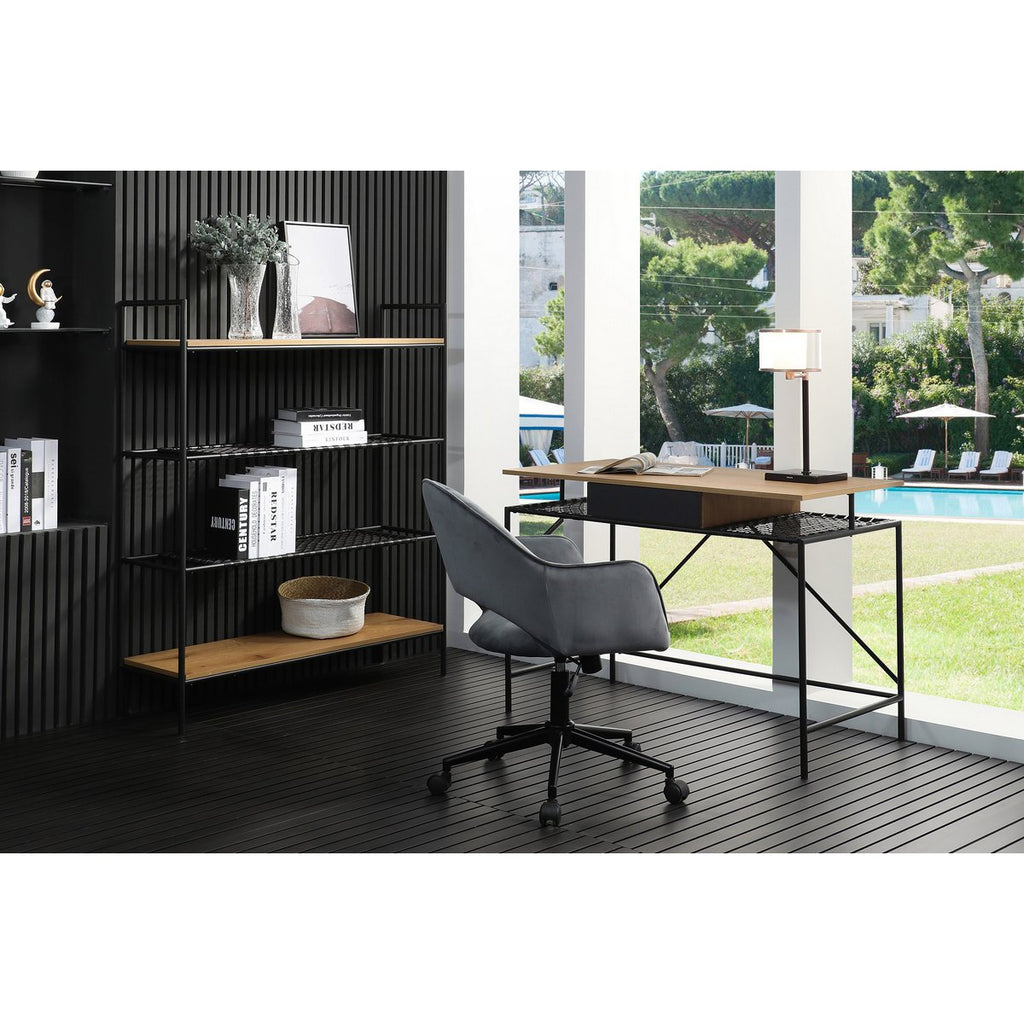 Boekenkast naturel/zwart